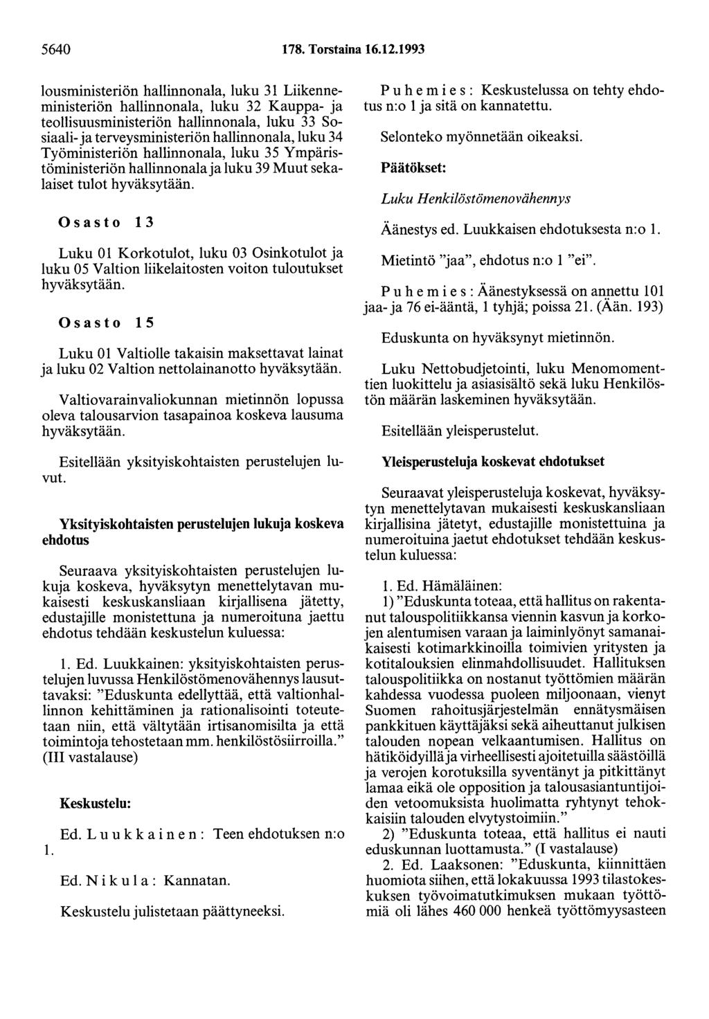 5640 178. Torstaina 16.12.