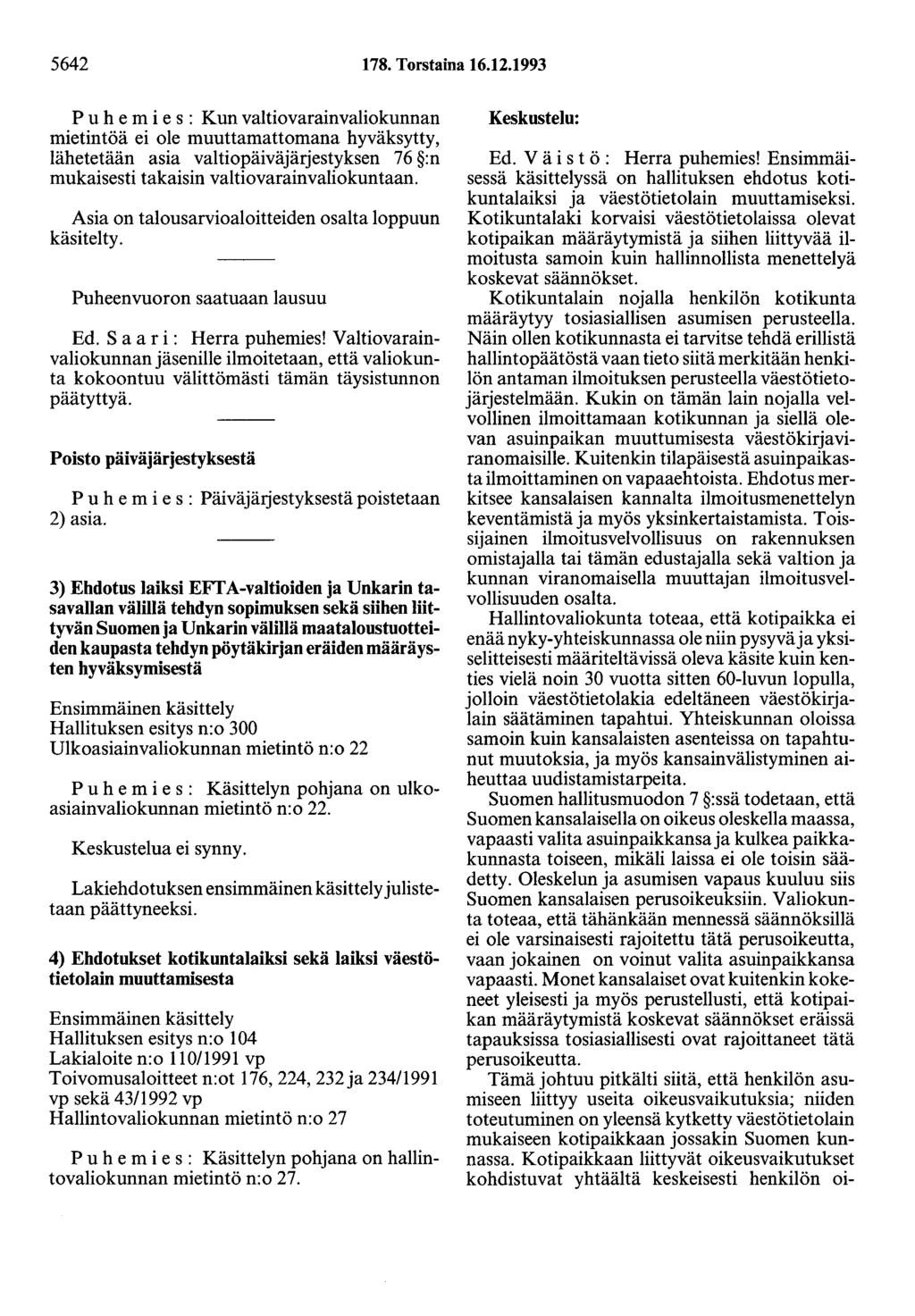 5642 178. Torstaina 16.12.