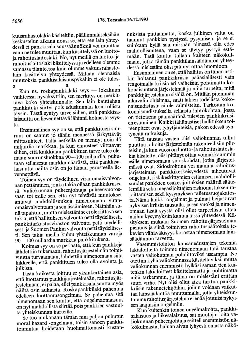 5656 178. Torstaina 16.12.