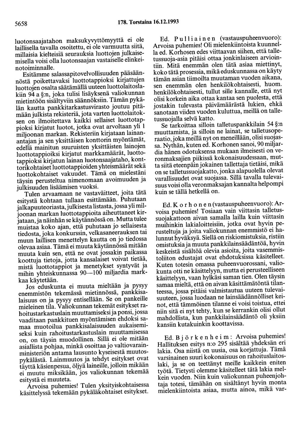 5658 178. Torstaina 16.12.