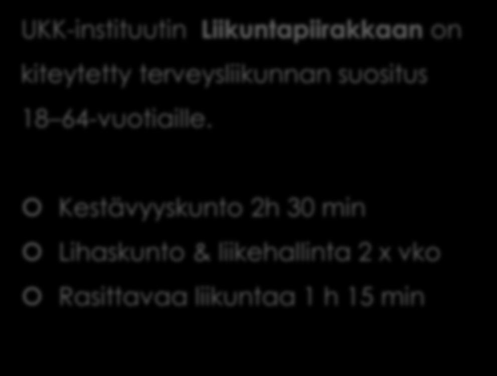 Terveysliikuntasuositukset 18-64 - vuotiaat UKK-instituutin