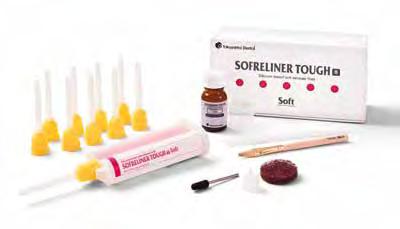 Sisältää: Primer 10 ml, Softreliner Tough S 50 ml, sekoituskärjet ja hiontakivet. Til.