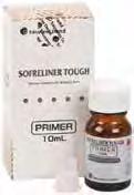 Shore A 43. Sisältää: Primer 10 ml, Softreliner Tough M 50 ml, sekoituskärjet ja hiontakivet. Til.