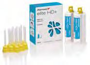 A-silikonit Elite HD+ light body fast set Työskentelyaika 1:30 min Kovettumisaika suussa 3:30