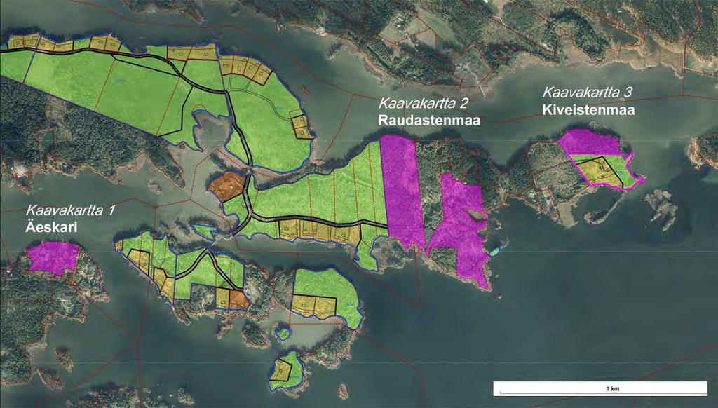 2. TIIVISTELMÄ 2.1. Kaavaprosessin vaiheet Vireilletulo: KH 5.10.2015 355 (Äeskari) Osallistumis- ja arviointisuunnitelma nähtävillä: 15.10. 13.11.2015 (Äeskari) Kaavaluonnos nähtävillä 17.5. 18.6.