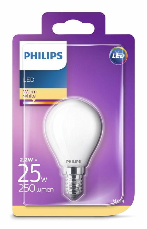 PHILIPS LED Kynttilälamppu 2,2 25 W E14 Lämmin valkoinen Ei himmennettävä Tyylikäs ulkonäkö Tuttu muoto miellyttää silmää.