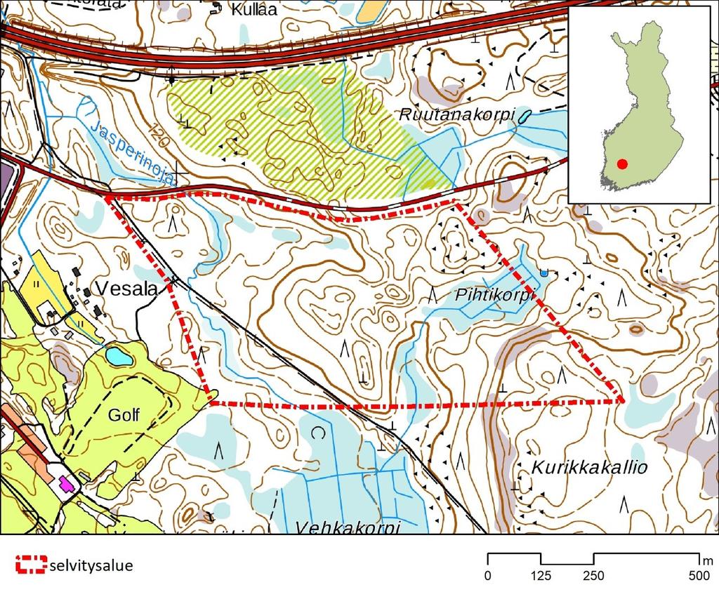 FCG SUUNNITTELU JA TEKNIIKKA OY Raportti 1 (11) Vähä-Vaitin laajennusalueen liito-orava- ja lepakkoselvitys 1 Johdanto 2 Selvitysalue Tämä Vähä-Vaitin asemakaavan laajennusalueen liito-orava- ja