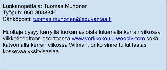Yhteystiedot Oikein hyvää