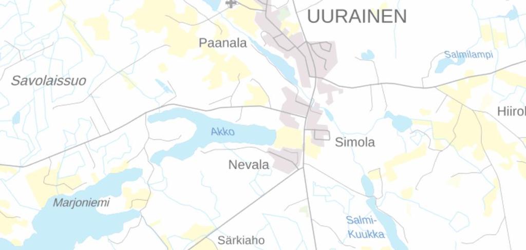 UURAISTEN KUNNAN VESISTÖJEN RANTAOSAYLEISKAAVAN MUUTOS JA LAAJENNUS AKONNIEMEN ALUEELLA 1 OSALLISTUMIS- JA ARVIOINTISUUNNITELMAN TARKOITUS Maankäyttö- ja rakennuslain (MRL) 63 :n mukaan tulee