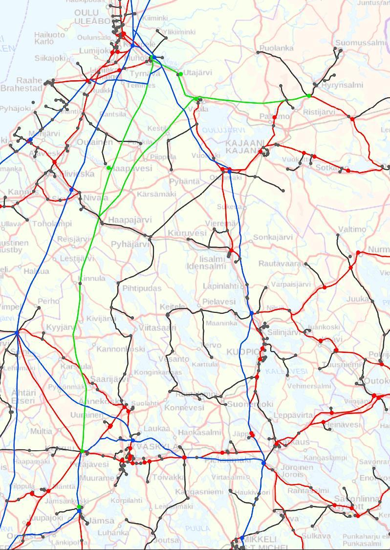 Laajuus Pyhänselän 400 kv laajennus ja 400/110 kv muunto. Utasen, Nuojuan ja Pyhäkosken sähköasemien purku. Kolme uutta 110 kv avokytkinlaitosta: Utanen, Nuojuankangas ja Pyhänselkä.