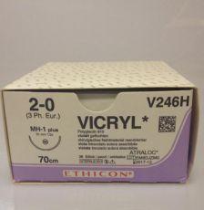 Ommelmateriaaleja limakalvon sulkuun 2-0 Vicryl Punottu monofilamentti, violetti Yleensä