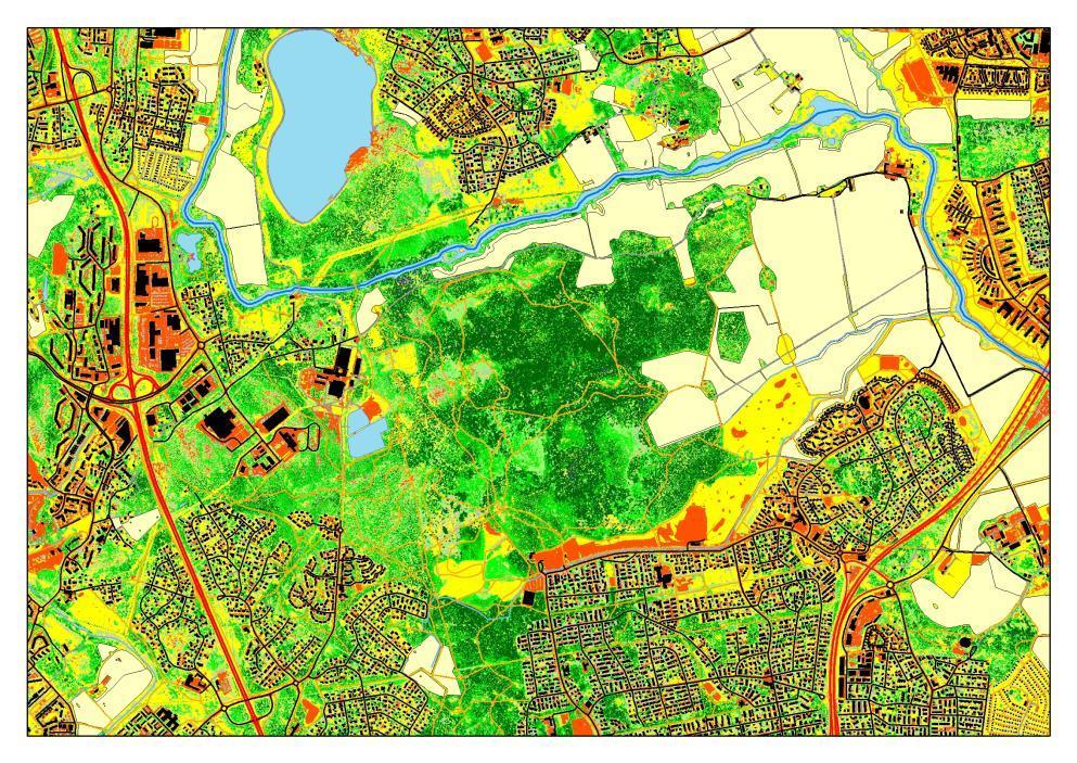 Maanpeite/maankäyttödata Tehty yhdistämällä Laserkeilausaineistoa, VHR
