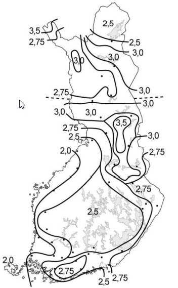 8 2.3 Lumikuorma Lumikuorma luetaan muuttuvaksi kiinteäksi kuormaksi. Se määritetään ohessa esitetyllä kaavalla 1. (RIL 201-1-2017, 100.