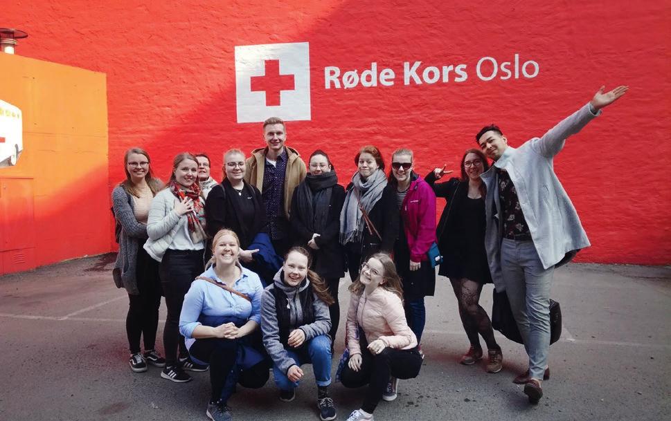 Nuorten opintomatka Norjaan Huhtikuun alussa (4.-7.4.2019) kaksitoista Punaisen Ristin nuorta olivat opintomatkalla Oslossa yhdessä kahden työntekijän kanssa.