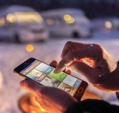 HOBBYCONNECT Kun kävelet takaisin rannalta, mieli tekisi lämmittää tai jäähdyttää auto valmiiksi? Ei mikään ongelma, HobbyConnect -hallintajärjestelmällä se hoituu!