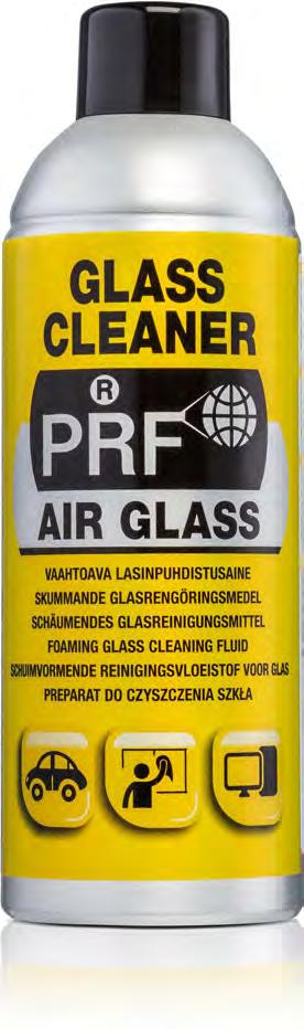 9 PRF Air Glass Cleaner Helppokäyttöinen lasipöytien, peilien, TV-ruutujen, näyttöpäätteiden, muovi- ja maalipintojen ym. puhdistaja.