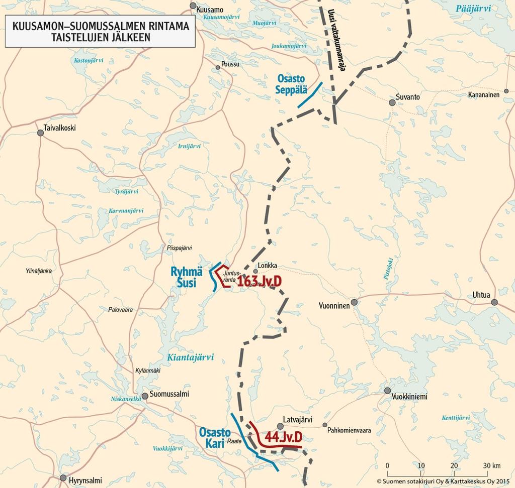 VIENA TALVISODASSA 1939-40 - Puna-armeijan joukkojen hyökkäyksen lähtöalue - Tammikuusta 1940