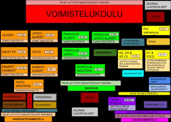 Ohjaaminen aloitetaan kokeneemman ohjaajan kanssa yhdessä. Kokenut ohjaaja on vastuuohjaajana ryhmässä ja häneltä voi kysyä ohjaamiseen liittyviä kysymyksiä. Viime kädessä vastuu on vastuuohjaajalla.