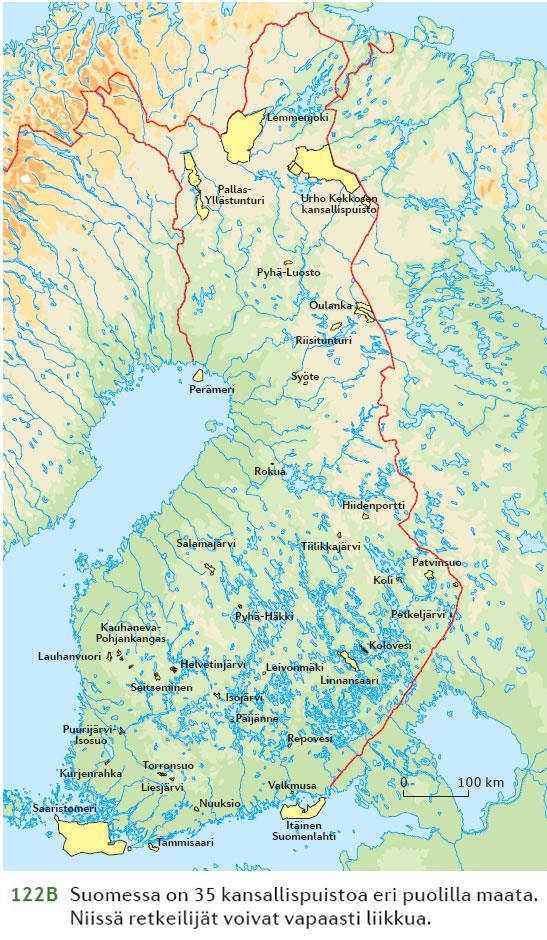 Suomen kansallispuistot Kuva 122B 1. Mitä kansallispuisto tarkoittaa? 2.