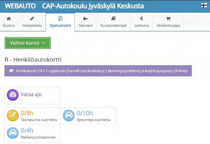 Jos sinun tarvitsee siirtää tai perua sinulle varattua ajotuntia, tulee muutokset tehdä viimeistään edellisenä arkipäivänä klo 12 mennessä, jotta säästyt peruutuskuluilta.