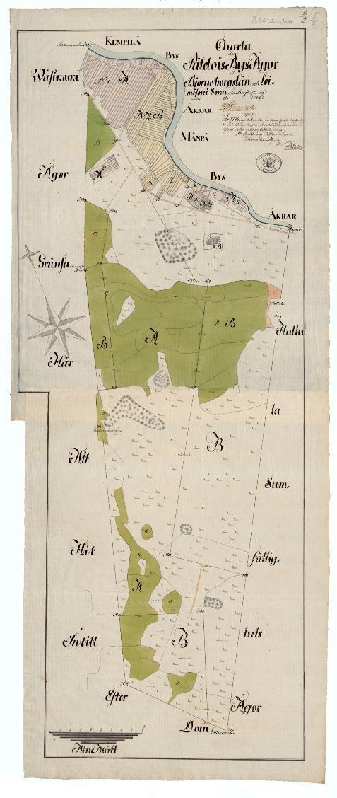 Isojako 1782 Jakajat Simon Mattsson Franti Matts Josephsson Mikkola Mikkolalle Vesikosken puoli ja Frantsille Hattulan puoli