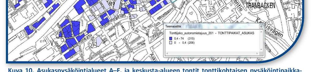 Raja-arvo 0,4 on melko alhainen, sillä Turussa oli vuoden 2016 lopussa keskimäärin 0,52 rekisteröityä autoa asukasta kohti. Keskustan alueella autonomistus on tosin yleisesti vähäisempää.
