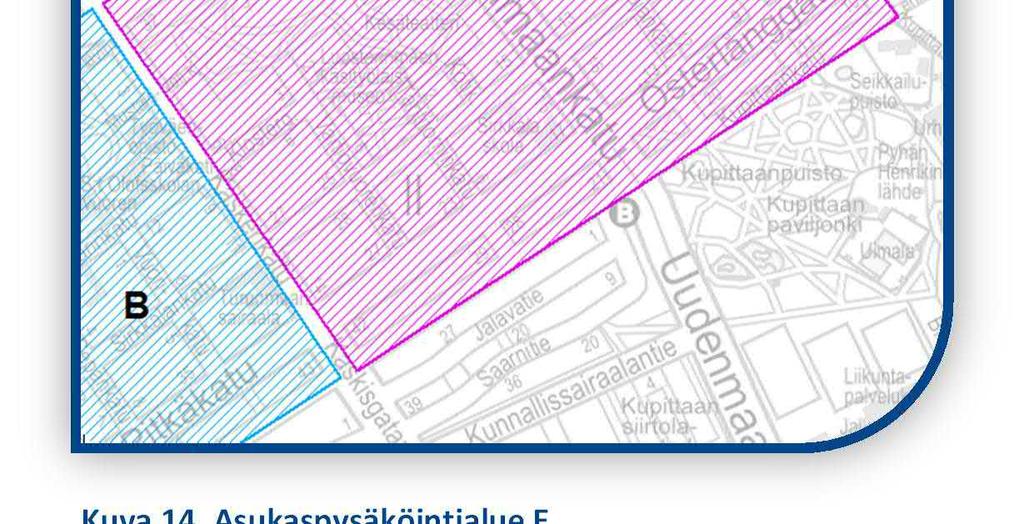 Liitettävä alue kattaa Paavo Nurmen Stadionin sekä Valtion virastotalon pysäköinnin vaikutusalueet.
