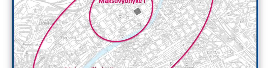 kysyntä on pienempää. Ydinkeskustan ulkopuolella asukkaiden pysäköinnin kanssa kilpailee lähinnä työmatkapysäköinti.
