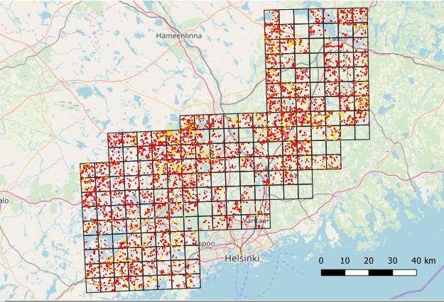 5 (5) Terramonitor on toimittanut muutostulkinnan tulokset sekä pehmentämättömällä että pehmennetyllä reunaviivalla Suomen Metsäkeskukselle. Kuva 4.