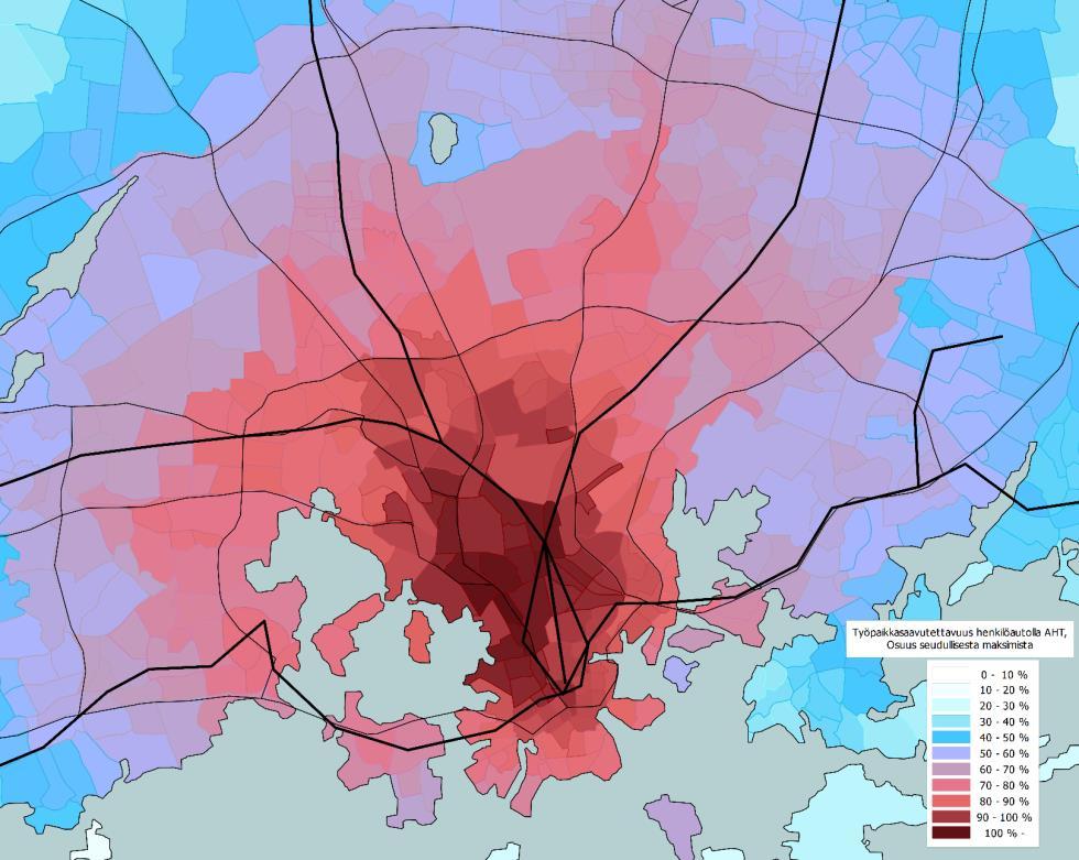 Pysäköintikustannukset kasvattavat keskustaan kohdistuvien henkilöautomatkojen