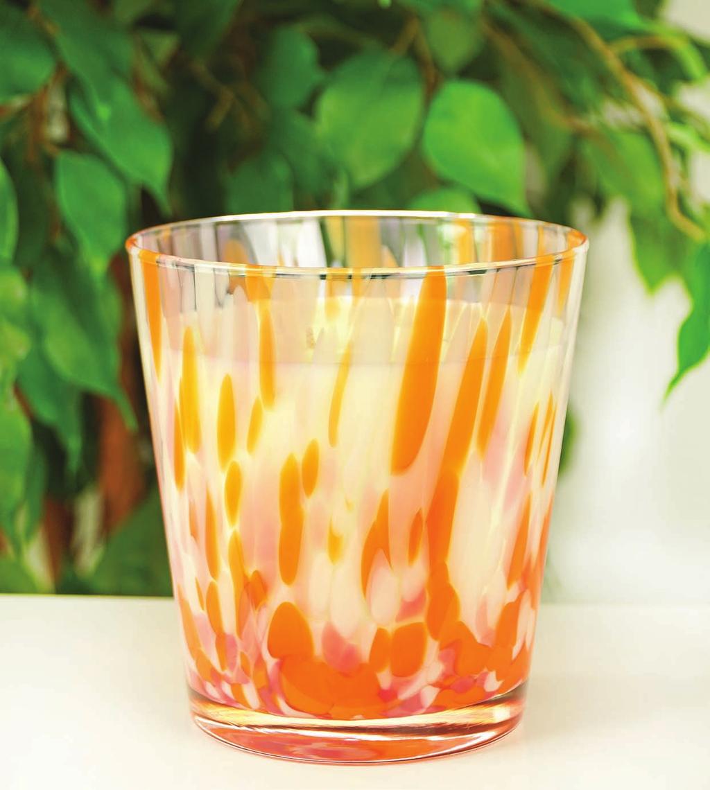 YKSINOIKEUDELLA VAIN EMÄNNILLE/ISÄNNILLE Kesäversio Maaginen mango 4-sydänkynttilämalja OLEN 16 CM KORKEA Tämä upea käsinpuhallettu kynttilämalja