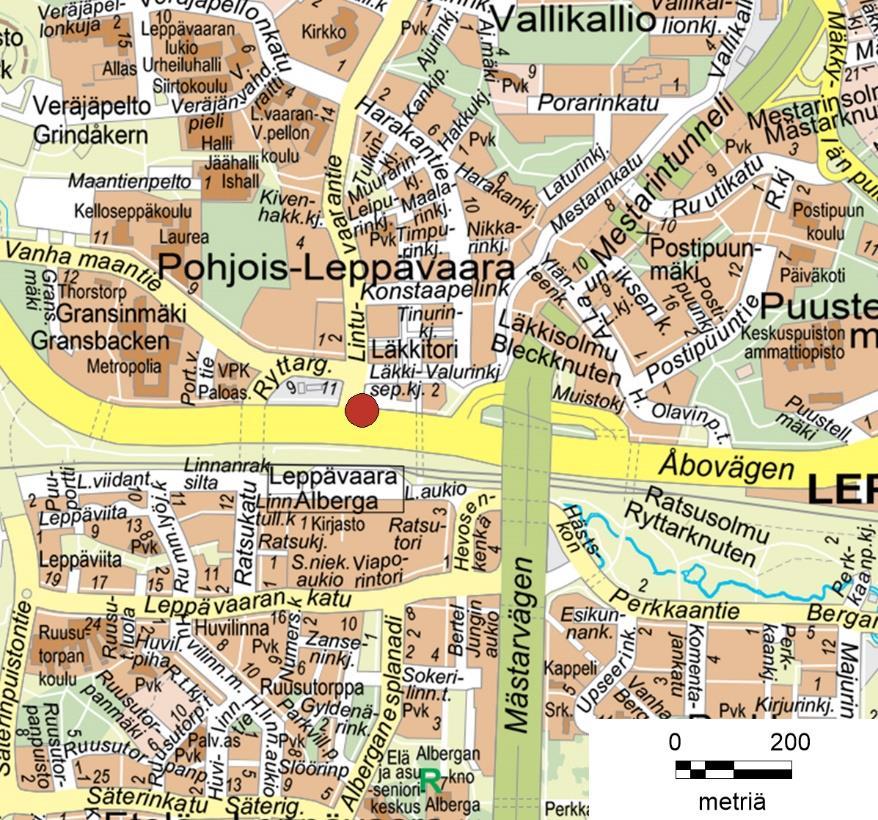 Leppävaara (Lep) Aseman nimi ja lyhenne: Leppävaara, Lep, Lep4 Läkkisepänkuja 1, Espoo Koordinaatit (ETRS-25GKFIN): 6678630: 25489543 2010 Mittausparametrit v.