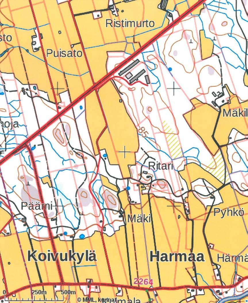1.2 KAAVA-ALUEEN SIJAINTI Suuunnittelualue sijaitsee Kosken Tl kunnan Koivukylässä Sahatieltä n. 1 km itään 10-tien eteläpuolella.