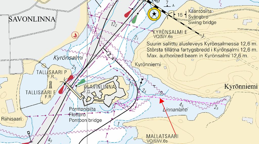 Vuoksen vesistö/vuoksens vattendrag/vuoksi watercourse *196 /2019 (2019-08-30) Suomi. Vuoksen vesistö. Savonlinna. Kaapelit ja johdot Finland. Vuoksens vattendrag. Nyslott.