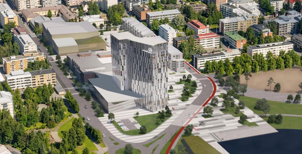 HOTELLI- JA KONGRESSIKESKUS 33 telujen jälkeen ehdotusvaiheessa tehdyillä tarkemmilla lisätarkasteluilla.