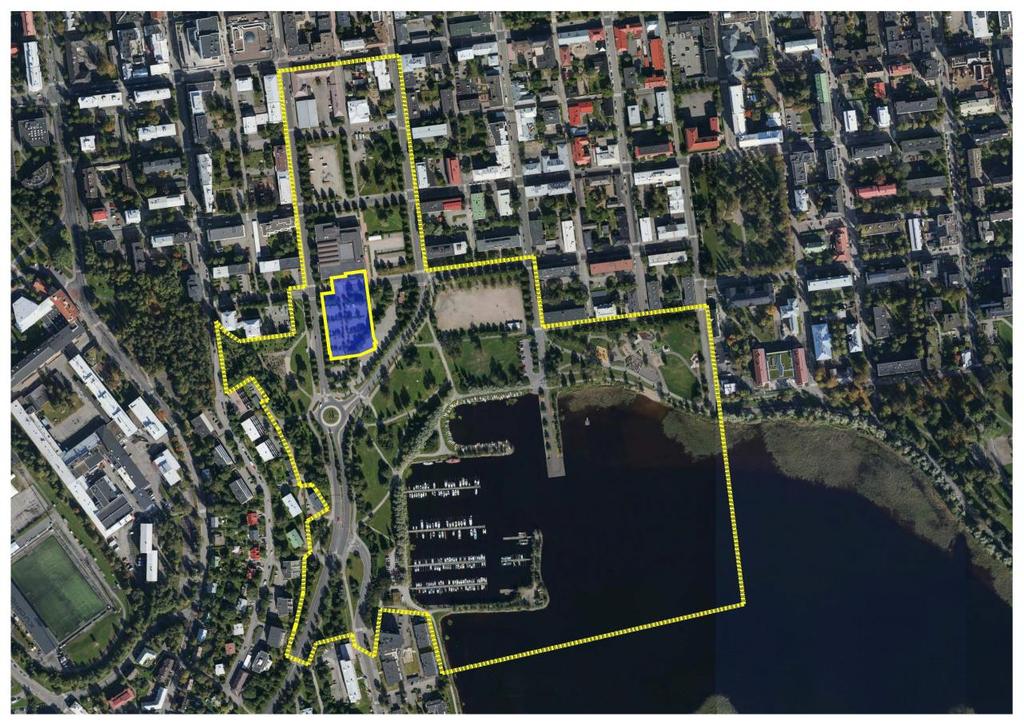 HOTELLI- JA KONGRESSIKESKUS 5 3 LÄHTÖKOHDAT 3.1 Selvitys suunnittelualueen oloista 3.1.1 Alueen yleiskuvaus Kuva 2. Ortokuva kaava-alueesta.