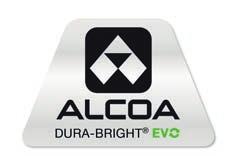 14.b. Dura-Bright XBR - ja Dura-Bright EVO -pintakäsiteltyjen vanteiden kunnossapito ja puhdistus Nämä vanteet ovat tunnistettavissa tarrassa olevasta Alcoa-logosta, joka on musta Dura-Bright XBR