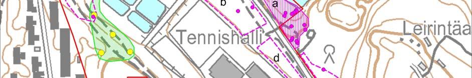 Alue on pinnanmuodoiltaan vaihtelevaa, selvitysalueen rinteet viettävät pohjoiseen ja alueella sijoittuu kaksi suppaa (kartan 4-1