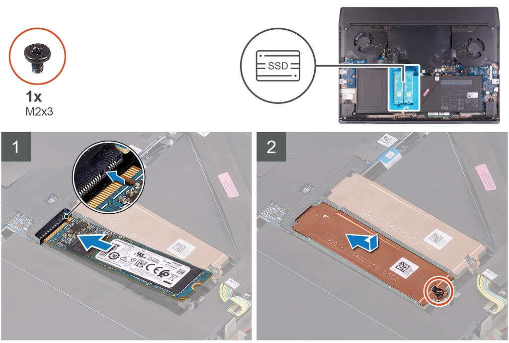 HUOMAUTUS PCIe-kortin tapauksessa NVMe-SSD-levyissä vaaditaan lämpösuojusta, jotta lämpö poistuu optimaalisesti. Lämpösuojus on asennettu tietokoneeseen, kun nämä kokoonpanot tilataan.