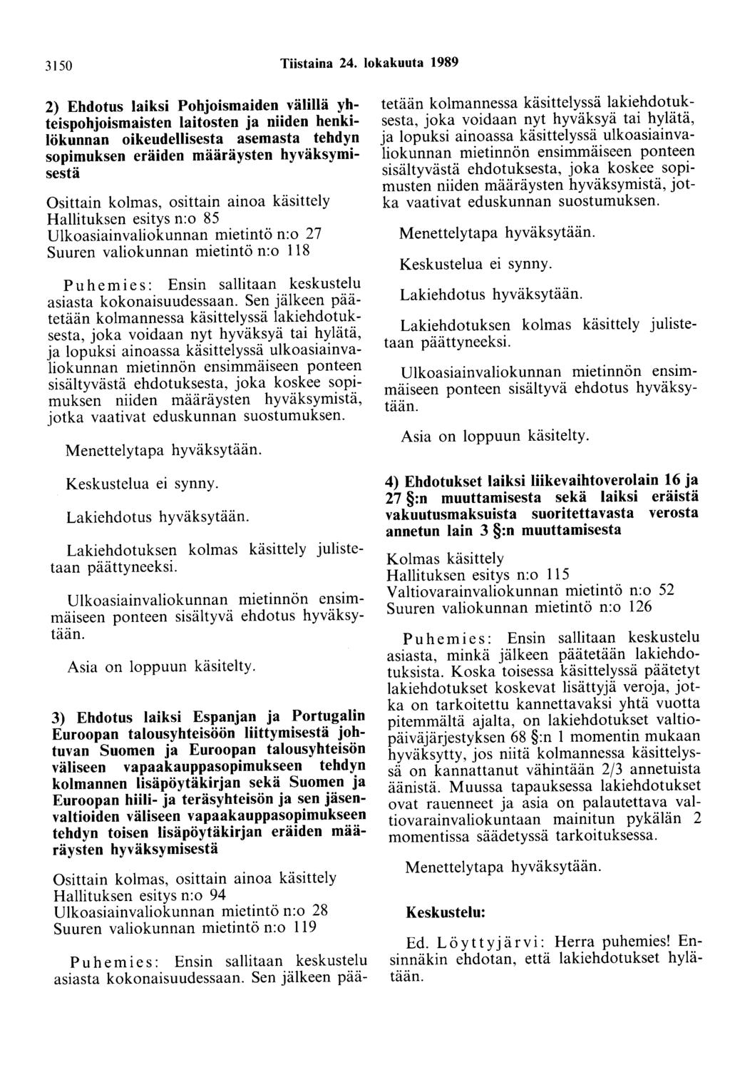 3150 Tiistaina 24.