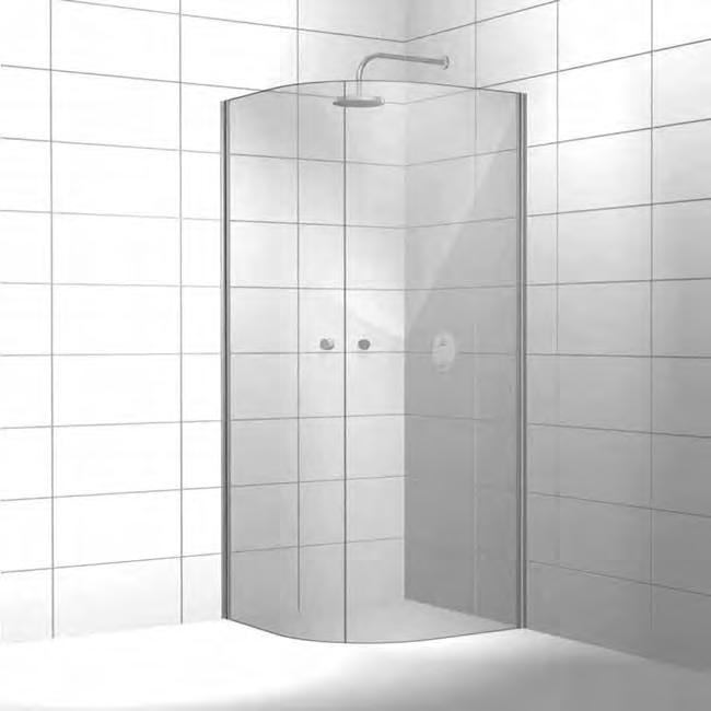 SUIHKUNURKAT OCEAN 4+4 kaareva suihkukulma kahdella ovella kylpyhuoneeseen Suihkunurkka kaarevilla ovilla