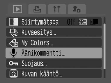 Jos valitset [Kyllä], My Colors -tehosteella muunnettu kuva tulee näyttöön. Jos valitset [Ei], käyttövalikko palaa näyttöön.