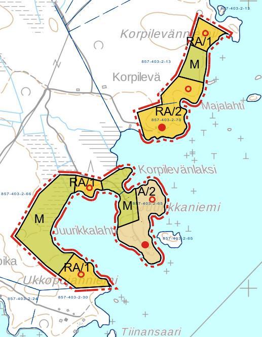 FCG SUUNNITTELU JA TEKNIIKKA OY Kaavaselostus 8 (18) Kuva 6. Kaava ennen muutosta (vas.) ja muutoksen jälkeen (oik.) 5.