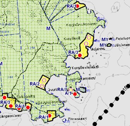 FCG SUUNNITTELU JA TEKNIIKKA OY Kaavaselostus 4 (18) Kuva 5. Ote voimassa olevasta Suvas-Kosula rantaosayleiskaavasta.