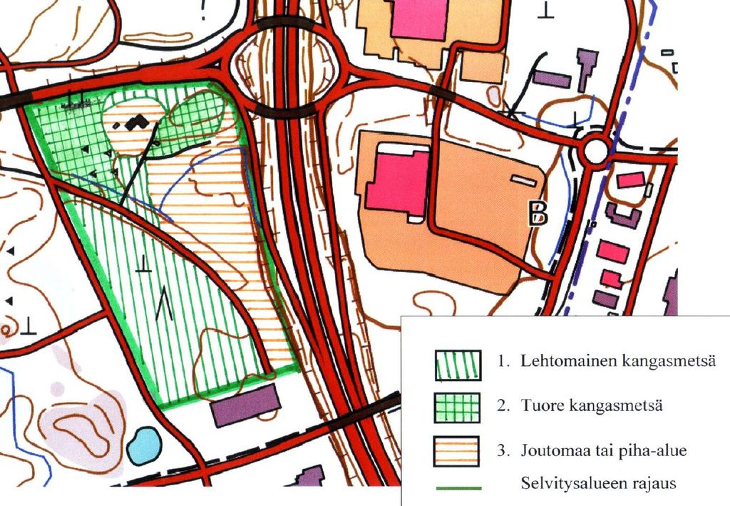 3 LÄHTÖKOHDAT 3.1 Selvitys suunnittelualueen oloista 3.1.1. Alueen yleiskuvaus Suunnittelualue sijaitsee Porintien, valtatie 3:n, Rounionkadun ja Kolmenkulmantien rajaamalla alueella.