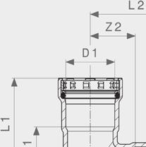 MegapressGSC-ConturF4 F4 T-yHTEET MegapressGT-yhde -seostamatontaterästä,sinkki-nikkeli-päällyste malli4618 tuote DN