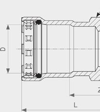 -seostamatontaterästä,sinkki-nikkeli-päällyste malli4611 tuote DN D R Z L WS 738730 15 ½ ½ 37