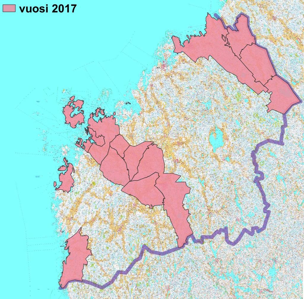 Sivu 7 Laihia, Vaasa (Vähäkyrö), Mustasaari, Kristiinankaupunki ja Korsnäs sijaitsevat Pohjanmaalla.