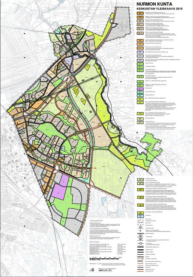 Lähtökohdat Liikennemallissa huomioidaan Nurmon keskustan yleiskaava 2015 ja Roveksen osayleiskaava 2025.