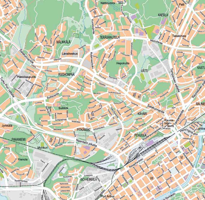 Sijainti Satakunnantie Pryssinkatu